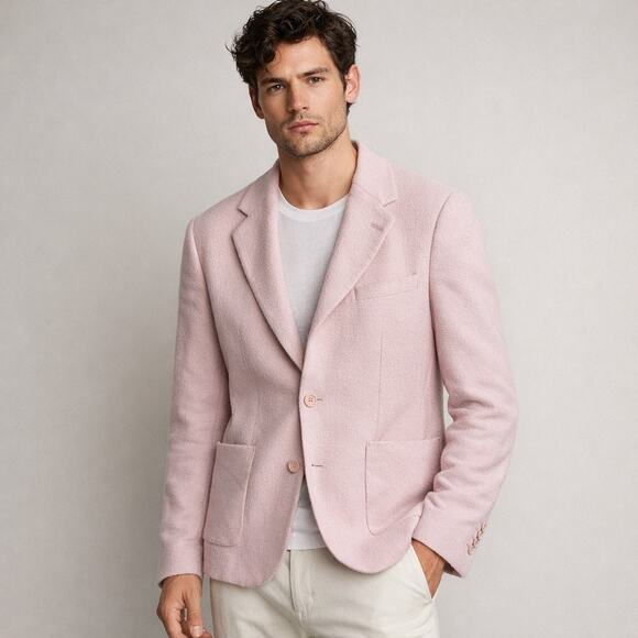 Farhi by Nicole Farhi Blush Wool-Blend Jacket / Blazer